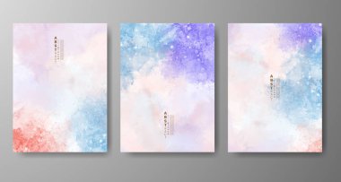 Soyut suluboya arka plan çizimleri. Kapak için tasarım, tarih, kartpostal, afiş, logo.