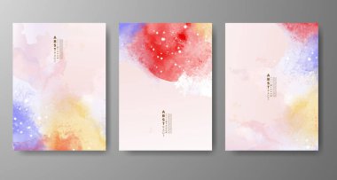 Soyut suluboya arka plan çizimleri. Kapak için tasarım, tarih, kartpostal, afiş, logo.