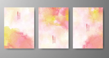 Soyut suluboya arka plan çizimleri. Kapak için tasarım, tarih, kartpostal, afiş, logo.