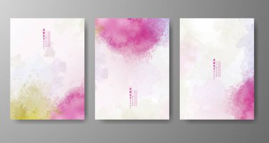 Soyut suluboya arka plan çizimleri. Kapak için tasarım, tarih, kartpostal, afiş, logo.