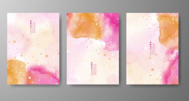 Soyut suluboya arka plan çizimleri. Kapak için tasarım, tarih, kartpostal, afiş, logo.