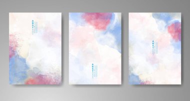 Suluboya geçmişi olan kartlar. Kapak için tasarım, tarih, kartpostal, afiş, logo.