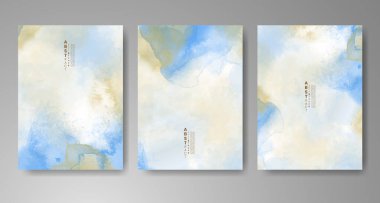 Suluboya geçmişi olan kartlar. Kapak için tasarım, tarih, kartpostal, afiş, logo.