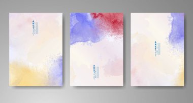 Suluboya geçmişi olan kartlar. Kapak için tasarım, tarih, kartpostal, afiş, logo.