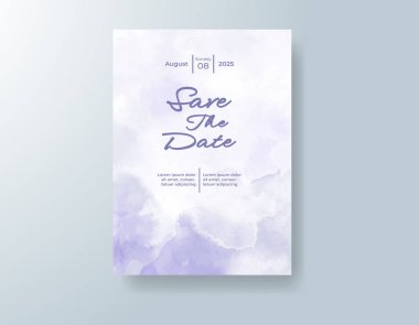 Soyut sıçramalı suluboya düğün davetiyesi