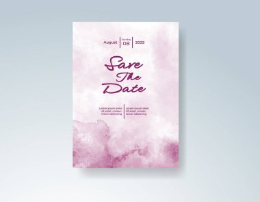 Soyut sıçramalı suluboya düğün davetiyesi