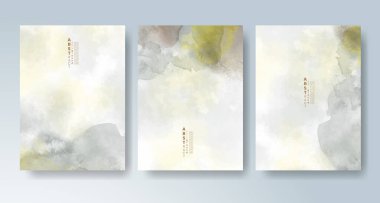 Parlak renkli vektör suluboya arkaplanlı kartlar. Randevunuz, kartpostalınız, afişiniz için tasarım.