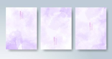 Parlak renkli vektör suluboya arkaplanlı kartlar. Randevunuz, kartpostalınız, afişiniz için tasarım.