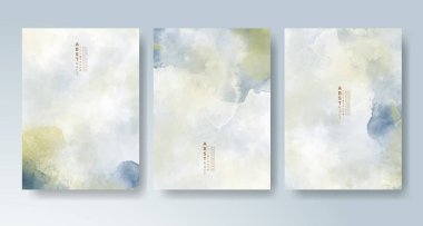 Parlak renkli vektör suluboya arkaplanlı kartlar. Randevunuz, kartpostalınız, afişiniz için tasarım.