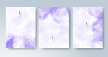 Parlak renkli vektör suluboya arkaplanlı kartlar. Randevunuz, kartpostalınız, afişiniz için tasarım.