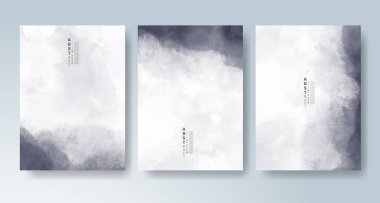 Parlak renkli vektör suluboya arkaplanlı kartlar. Randevunuz, kartpostalınız, afişiniz için tasarım.