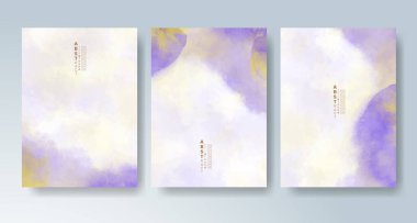 Parlak renkli vektör suluboya arkaplanlı kartlar. Randevunuz, kartpostalınız, afişiniz için tasarım.