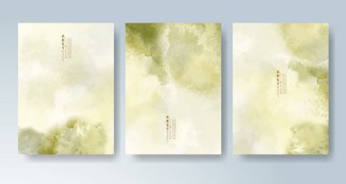 Parlak renkli vektör suluboya arkaplanlı kartlar. Randevunuz, kartpostalınız, afişiniz için tasarım.