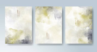 Parlak renkli vektör suluboya arkaplanlı kartlar. Randevunuz, kartpostalınız, afişiniz için tasarım.