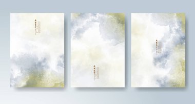 Parlak renkli vektör suluboya arkaplanlı kartlar. Randevunuz, kartpostalınız, afişiniz için tasarım.