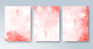 Parlak renkli vektör suluboya arkaplanlı kartlar. Randevunuz, kartpostalınız, afişiniz için tasarım.