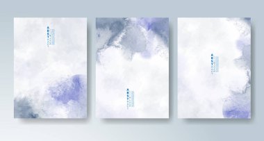 Parlak renkli vektör suluboya arkaplanlı kartlar. Randevunuz, kartpostalınız, afişiniz için tasarım.