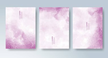 Parlak renkli vektör suluboya arkaplanlı kartlar. Randevunuz, kartpostalınız, afişiniz için tasarım.