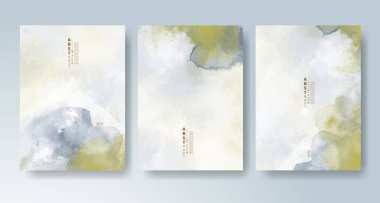 Parlak renkli vektör suluboya arkaplanlı kartlar. Randevunuz, kartpostalınız, afişiniz için tasarım.