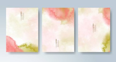 Parlak renkli vektör suluboya arkaplanlı kartlar. Randevunuz, kartpostalınız, afişiniz için tasarım.