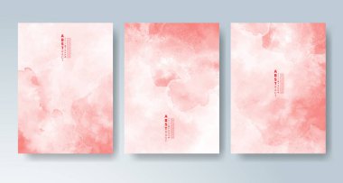 Parlak renkli vektör suluboya arkaplanlı kartlar. Randevunuz, kartpostalınız, afişiniz için tasarım.