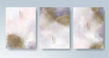 Parlak renkli vektör suluboya arkaplanlı kartlar. Randevunuz, kartpostalınız, afişiniz için tasarım.