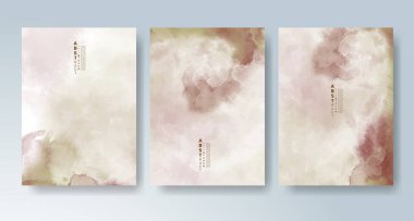 Parlak renkli vektör suluboya arkaplanlı kartlar. Randevunuz, kartpostalınız, afişiniz için tasarım.