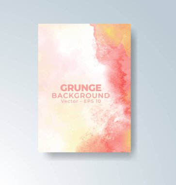 Parlak renkli vektör suluboya arka planı olan kartlar. Randevunuz, kartpostalınız, afişiniz için tasarım.