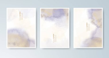 Parlak renkli vektör suluboya arkaplanlı kartlar. Randevunuz, kartpostalınız, afişiniz için tasarım.