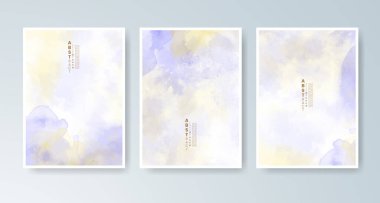 Parlak renkli vektör suluboya arkaplanlı kartlar. Randevunuz, kartpostalınız, afişiniz için tasarım.