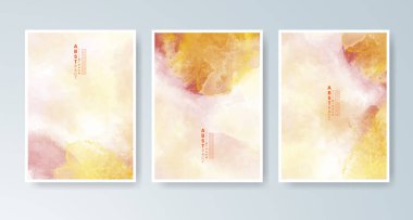 Parlak renkli vektör suluboya arkaplanlı kartlar. Randevunuz, kartpostalınız, afişiniz için tasarım.