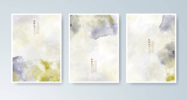 Parlak renkli vektör suluboya arkaplanlı kartlar. Randevunuz, kartpostalınız, afişiniz için tasarım.