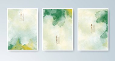Parlak renkli vektör suluboya arkaplanlı kartlar. Randevunuz, kartpostalınız, afişiniz için tasarım.