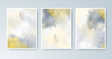 Parlak renkli vektör suluboya arkaplanlı kartlar. Randevunuz, kartpostalınız, afişiniz için tasarım.