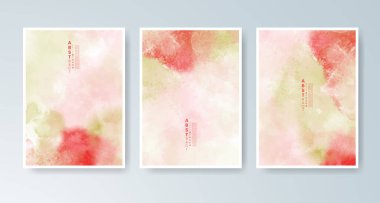 Parlak renkli vektör suluboya arkaplanlı kartlar. Randevunuz, kartpostalınız, afişiniz için tasarım.