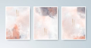 Parlak renkli vektör suluboya arkaplanlı kartlar. Randevunuz, kartpostalınız, afişiniz için tasarım.