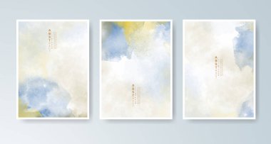 Parlak renkli vektör suluboya arkaplanlı kartlar. Randevunuz, kartpostalınız, afişiniz için tasarım.