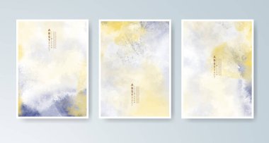 Parlak renkli vektör suluboya arkaplanlı kartlar. Randevunuz, kartpostalınız, afişiniz için tasarım.