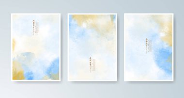 Parlak renkli vektör suluboya arkaplanlı kartlar. Randevunuz, kartpostalınız, afişiniz için tasarım.