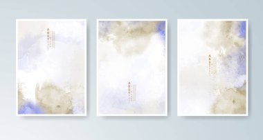 Parlak renkli vektör suluboya arkaplanlı kartlar. Randevunuz, kartpostalınız, afişiniz için tasarım.