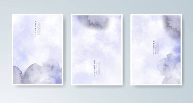 Parlak renkli vektör suluboya arkaplanlı kartlar. Randevunuz, kartpostalınız, afişiniz için tasarım.