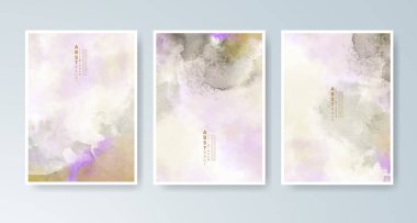 Parlak renkli vektör suluboya arkaplanlı kartlar. Randevunuz, kartpostalınız, afişiniz için tasarım.