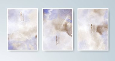 Parlak renkli vektör suluboya arkaplanlı kartlar. Randevunuz, kartpostalınız, afişiniz için tasarım.