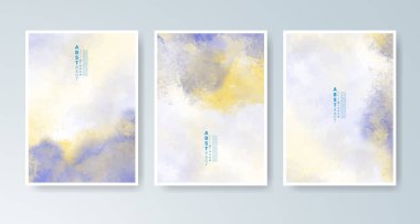 Parlak renkli vektör suluboya arkaplanlı kartlar. Randevunuz, kartpostalınız, afişiniz için tasarım.