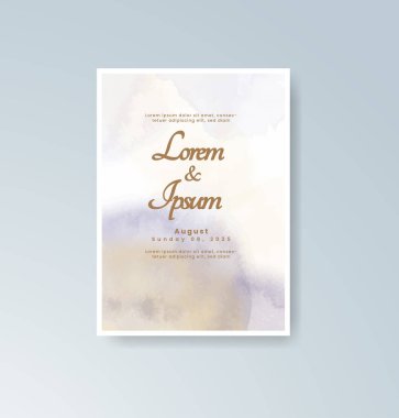 Suluboya düğün davetiyesi