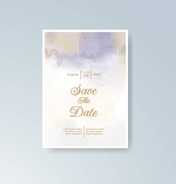 Suluboya düğün davetiyesi