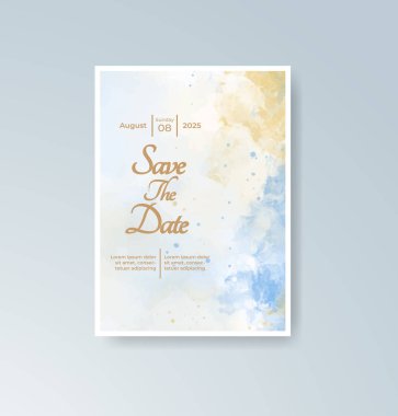 Suluboya düğün davetiyesi