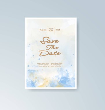 Suluboya düğün davetiyesi