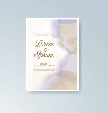 Suluboya düğün davetiyesi