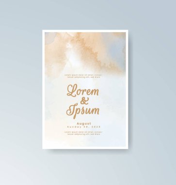 Suluboya düğün davetiyesi